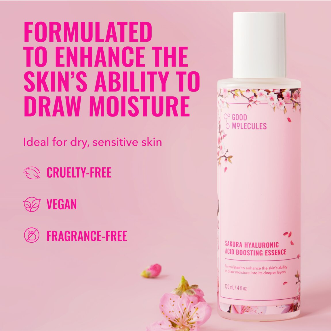 Good Molecules Sakura Hyaluronic Acid Boosting Essence 120ml - View 2