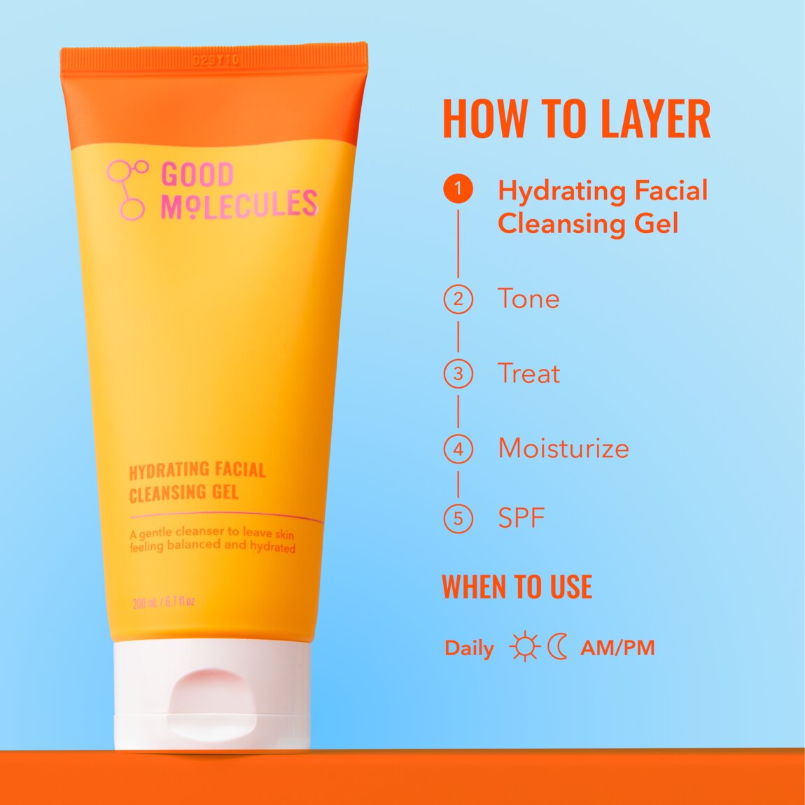 Good Molecules Hydrating Facial Cleansing Gel 200ml - View 6