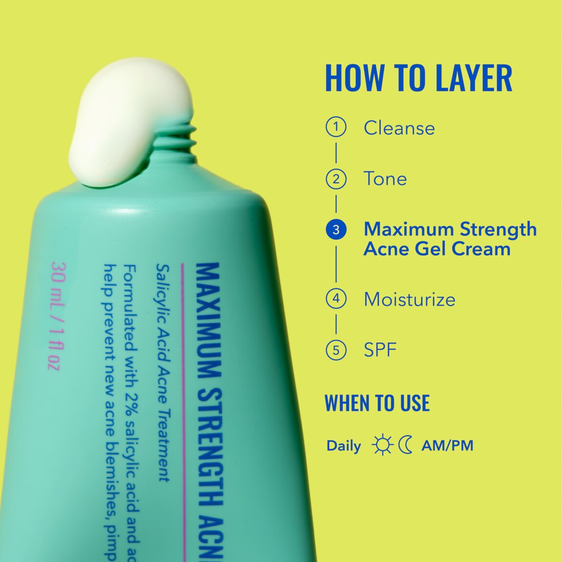 Good Molecules Maximum Strength Acne Gel Cream 30ml - View 5