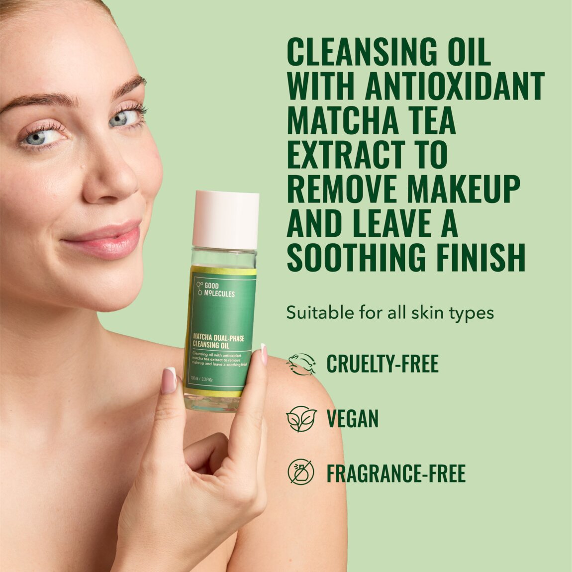 Good Molecules Matcha Dual-Phase Cleansing Oil 100ml - View 2