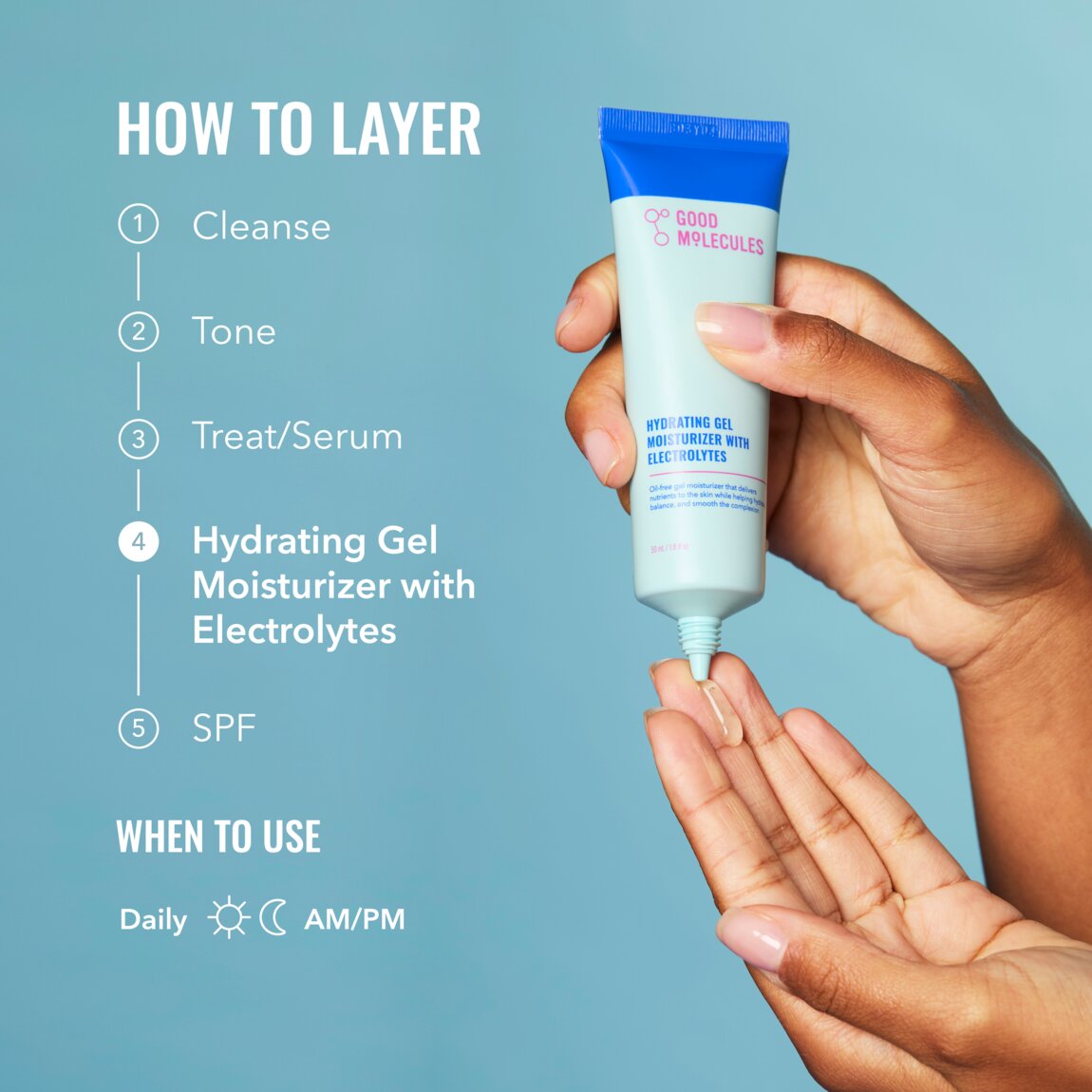 Good Molecules Hydrating Gel Moisturizer with Electrolytes 50ml - View 5